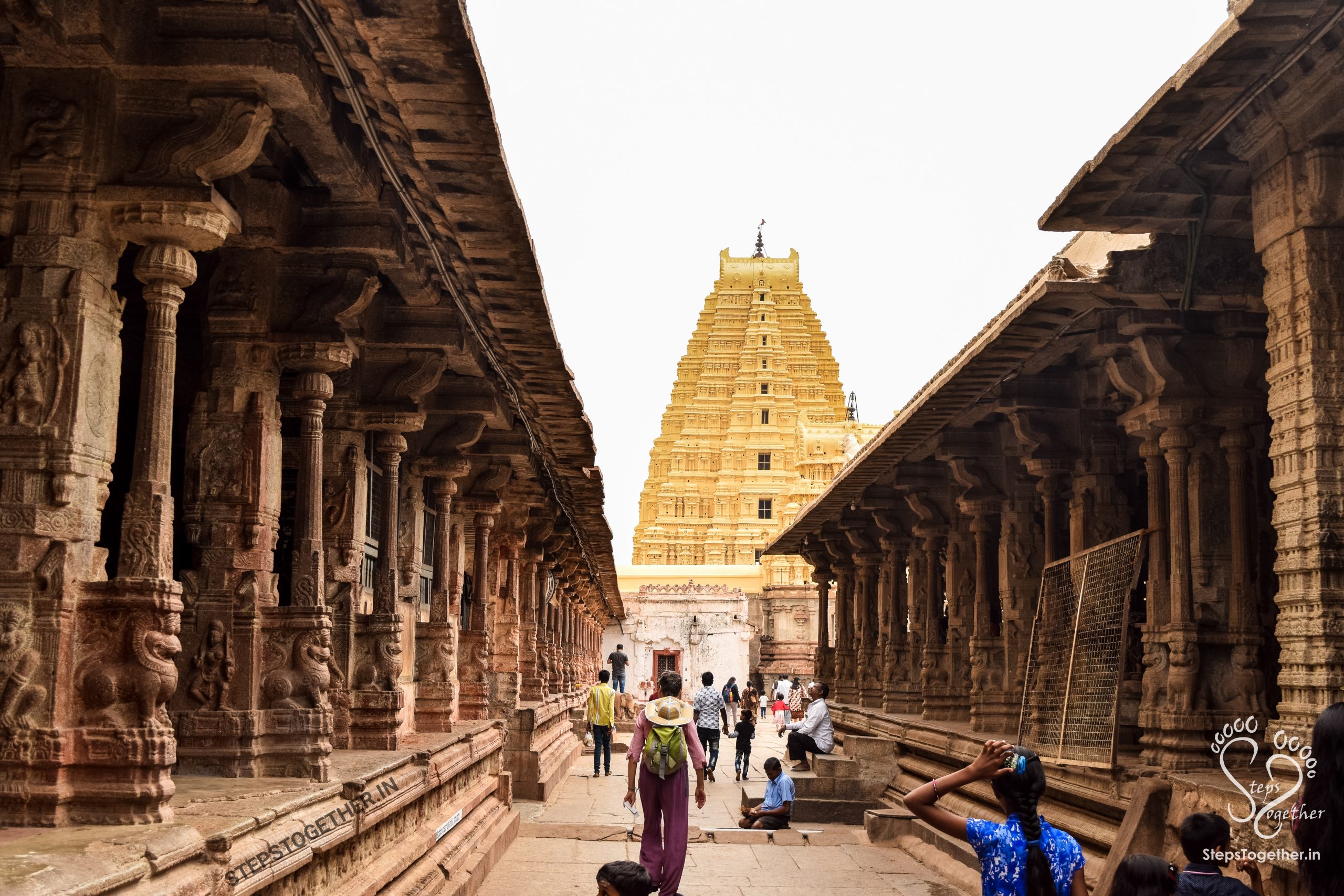 Beautiful pillars of Virupaksha temple